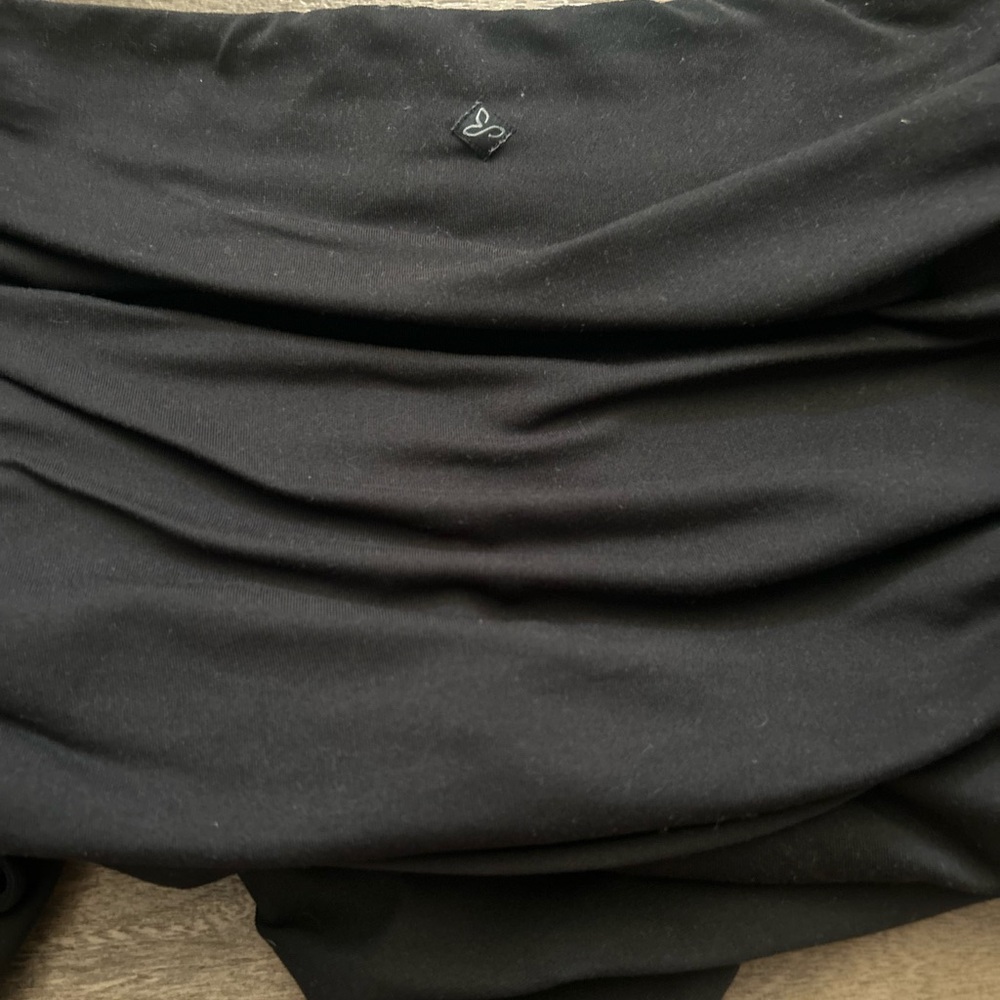 Prana Black Activewear Pants with rouched skirt attached - Picture 6 of 8